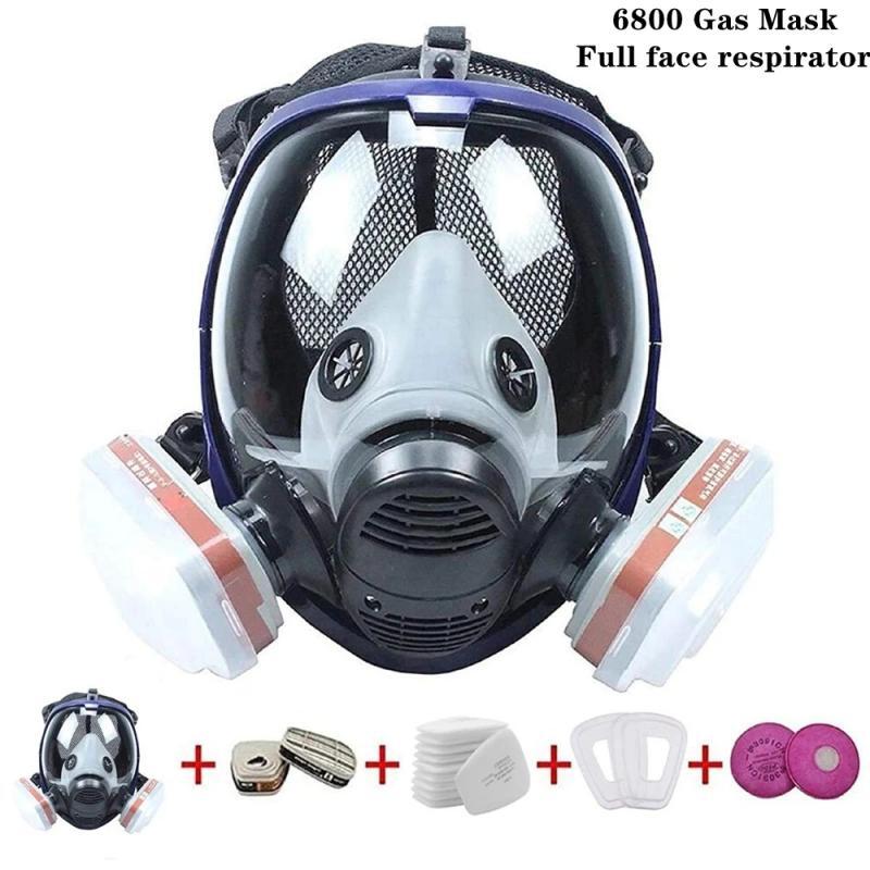 Anti Pollution Mask - เคมีหน้ากากป้องกันแก๊สพิษ 6800 เครื่องช่วยหายใจแบบฝุ่น Anti-Fog Full Face