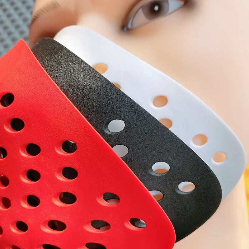 Silicone Mask Bracket - หน้ากากซิลิโคนสีดำแดง หน้ากากปิดหน้า หน้ากากคอสเพลย์ อุปกรณ์ช่วยหายใจ โครงรองรับหน้ากาก
