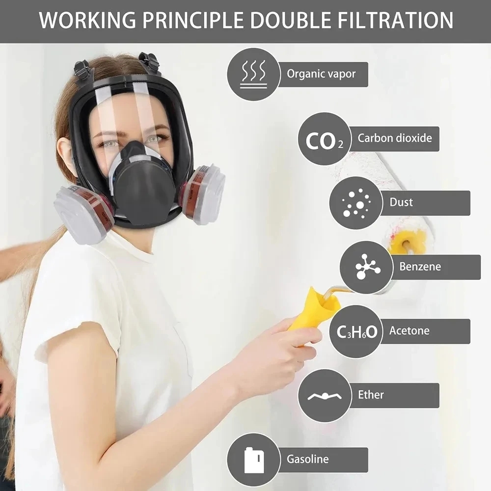 หน้ากากป้องกันแก๊สพิษ6800สีอุต - Dust Mask Construction บทวิจารณ์และราคา